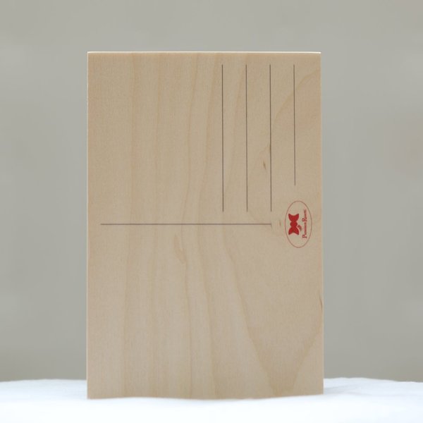 Punainen Rusetti by Marjaana -  Katseenvangitsija vanerikortti